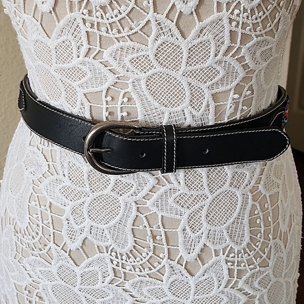 J. Crew Retro 70's Americana Western Boho Leather Belt‎ Size 33 (See Picture) - Picture 3 of 8